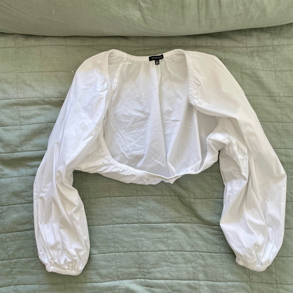 Dynamite White Bolero and Bandeau Set - Picture 6 of 14
